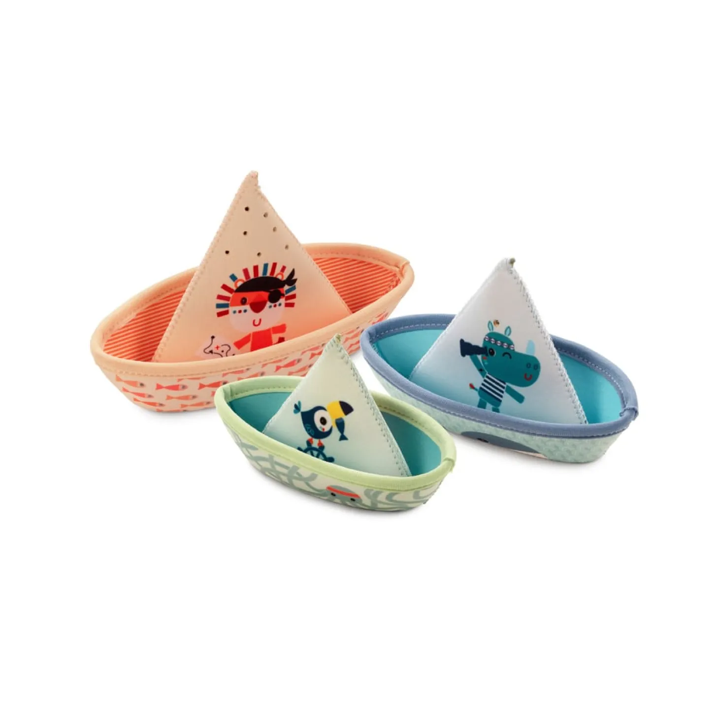 Lilliputiens 3 bateaux de bain Jungle