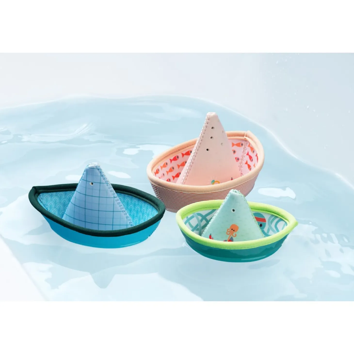 Lilliputiens 3 bateaux de bain Jungle