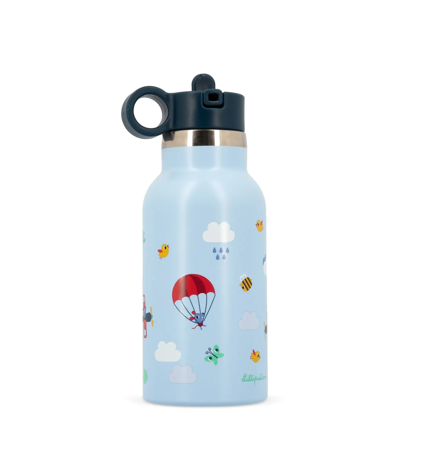 Lilliputiens Gourde Isotherme Jules Bleu 350 ml
