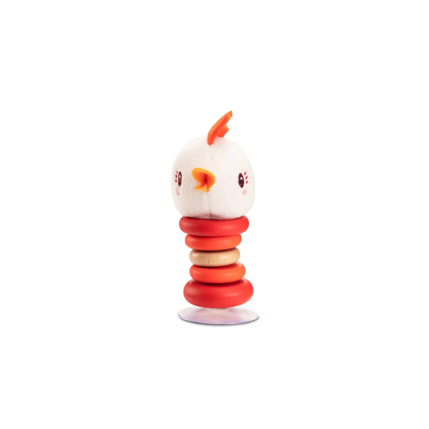 Lilliputiens Hochet swing à ventouse Paulette Rouge, Blanc