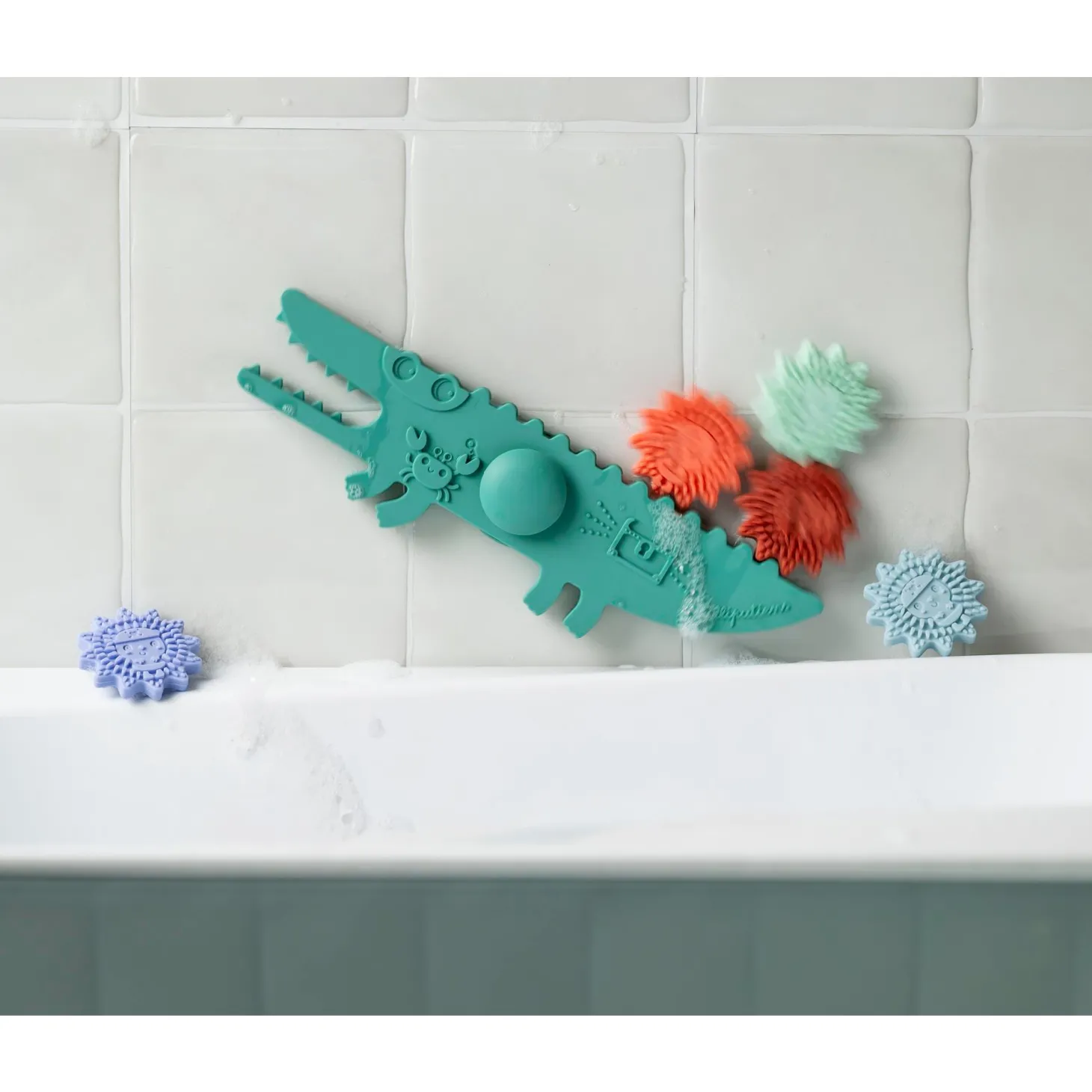 Lilliputiens Jouet de bain Crocodile Balancier Vert