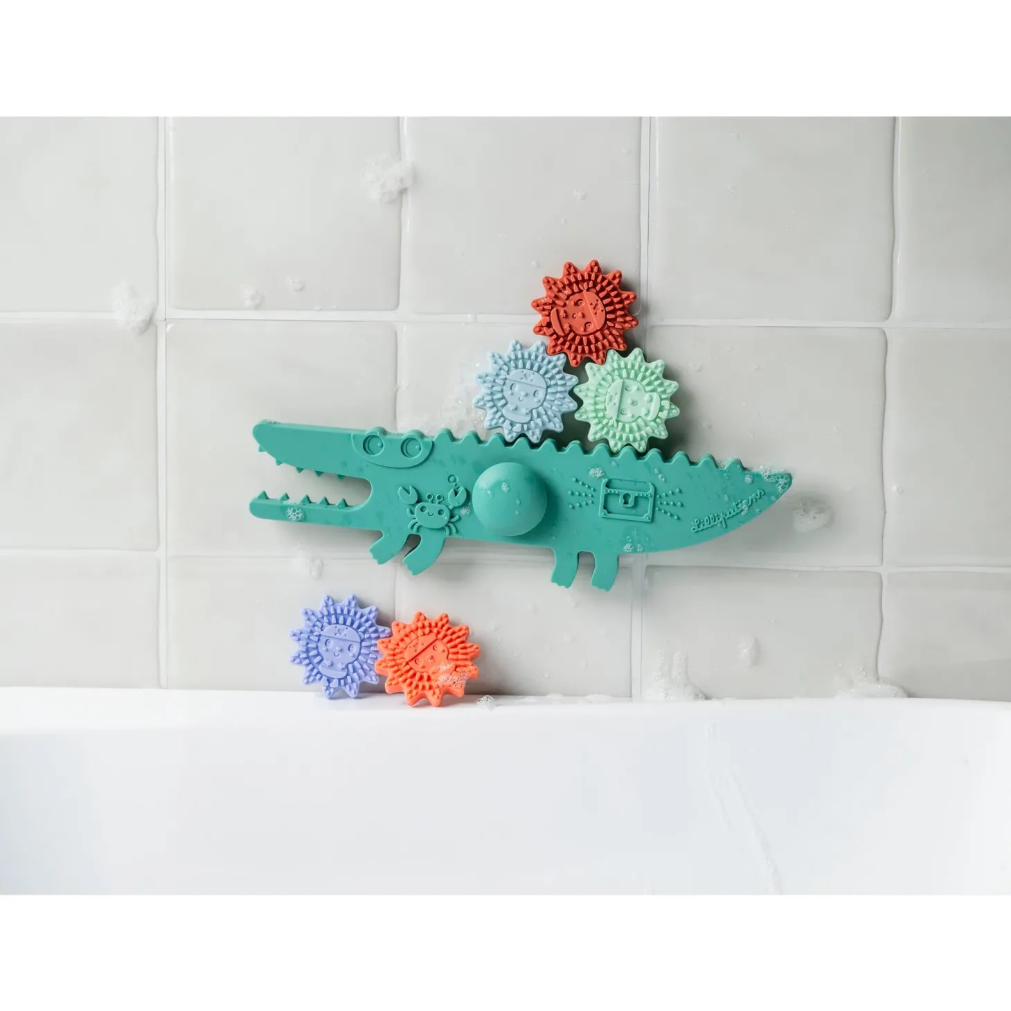 Lilliputiens Jouet de bain Crocodile Balancier Vert