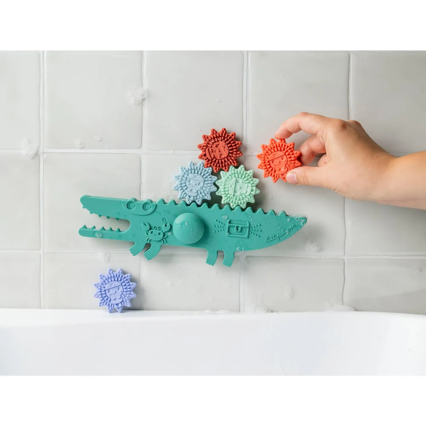 Lilliputiens Jouet de bain Crocodile Balancier Vert
