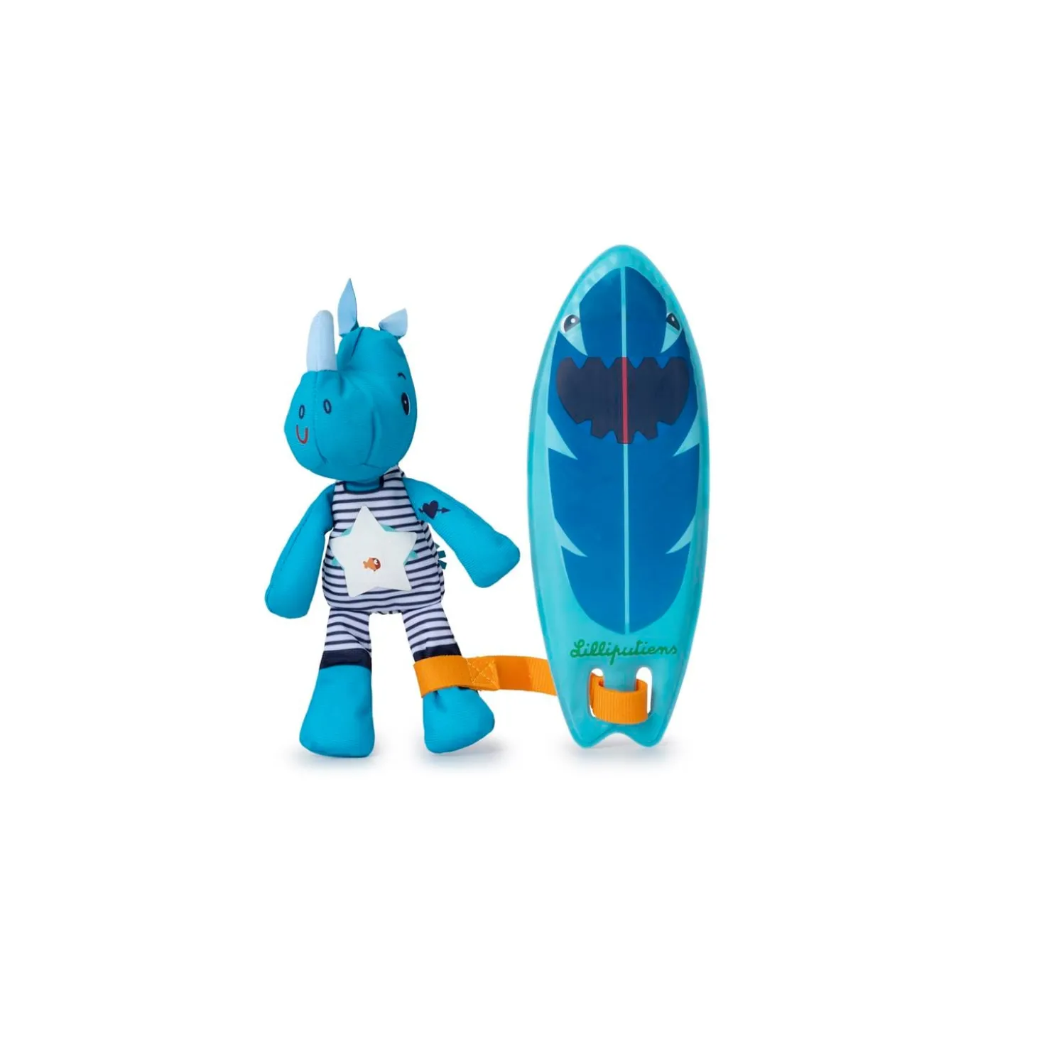 Lilliputiens Jouet de bain surfeur magique Marius Bleu