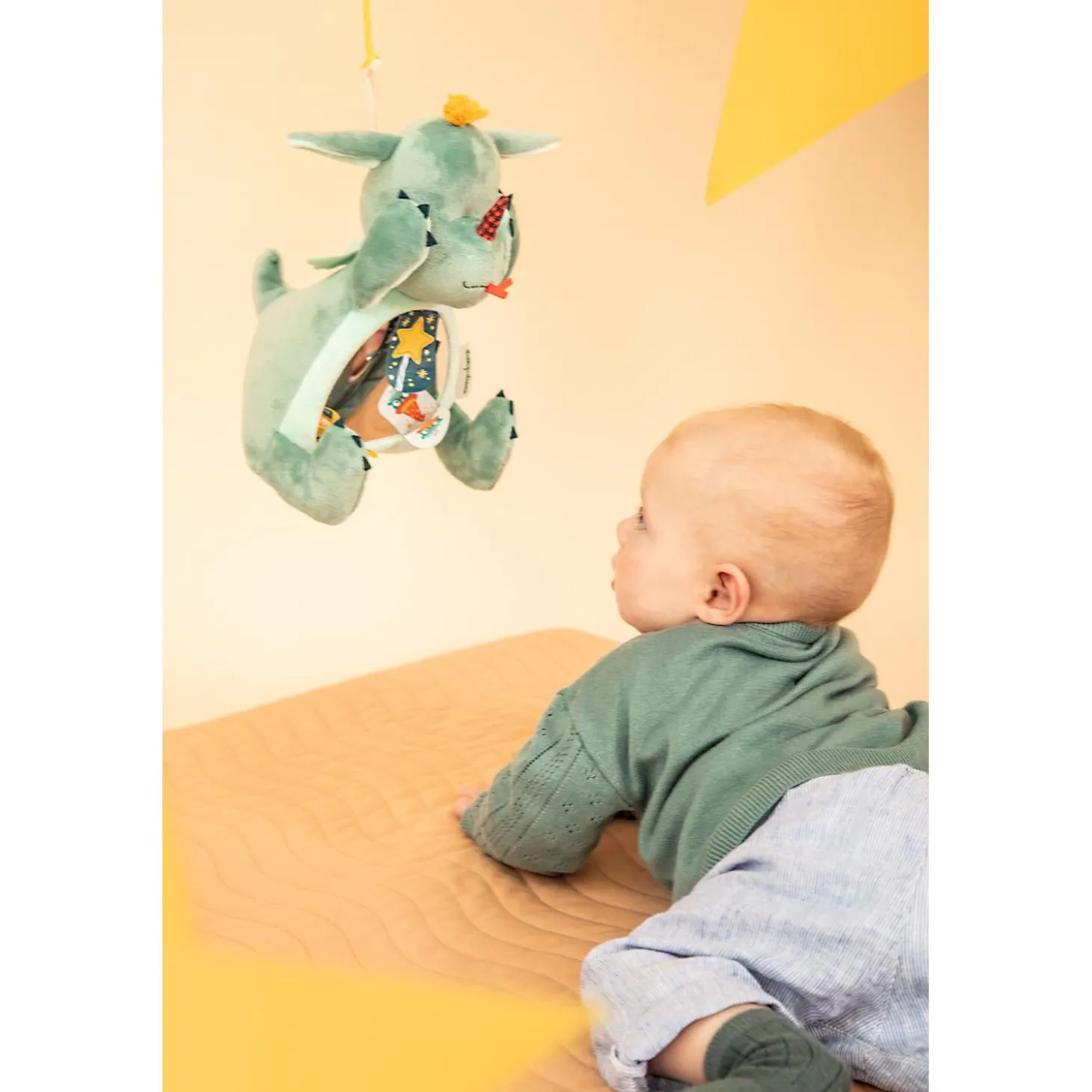 Lilliputiens Jouet joe coucou miroir Vert