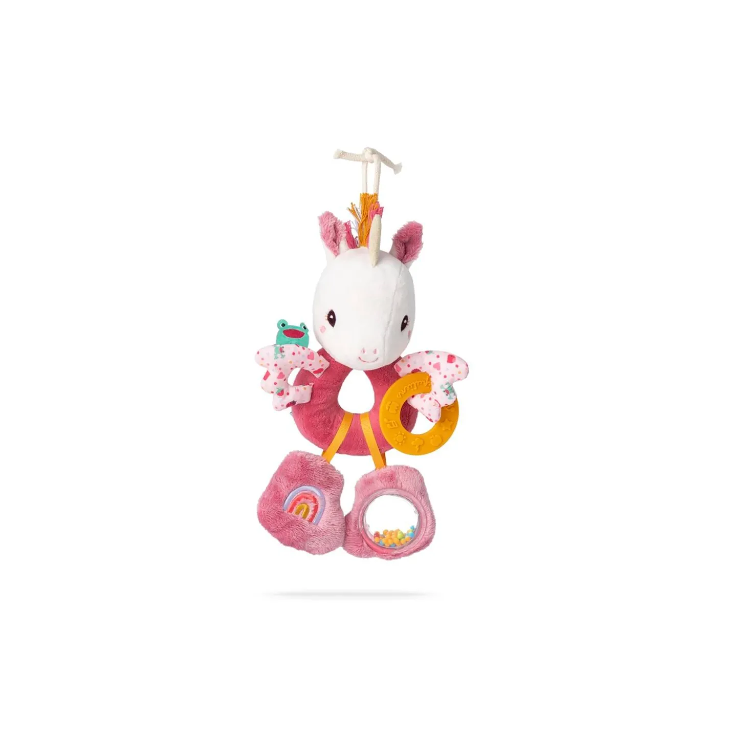 Lilliputiens Jouet lena anneaux multi activites Blanc/Rose/Jaune