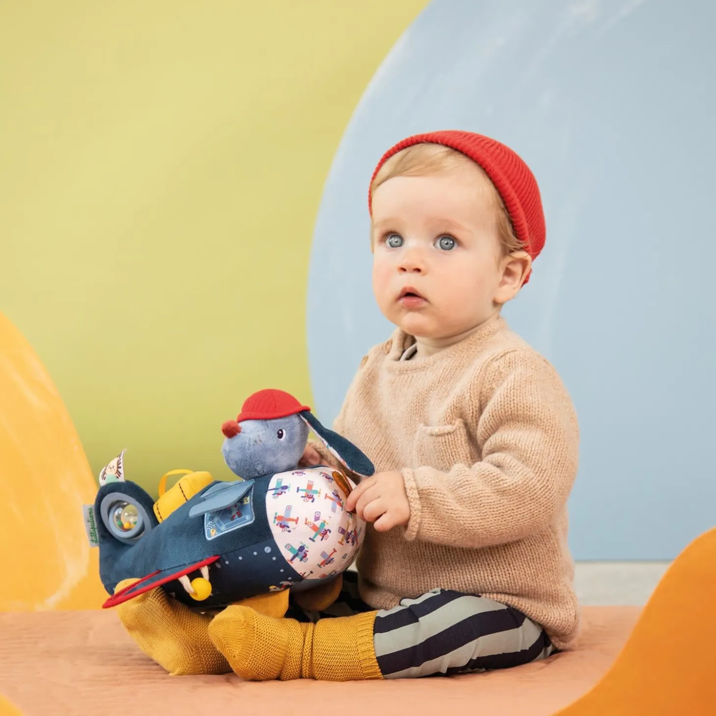 Lilliputiens Jules Avion d'activités Bleu 12 mois