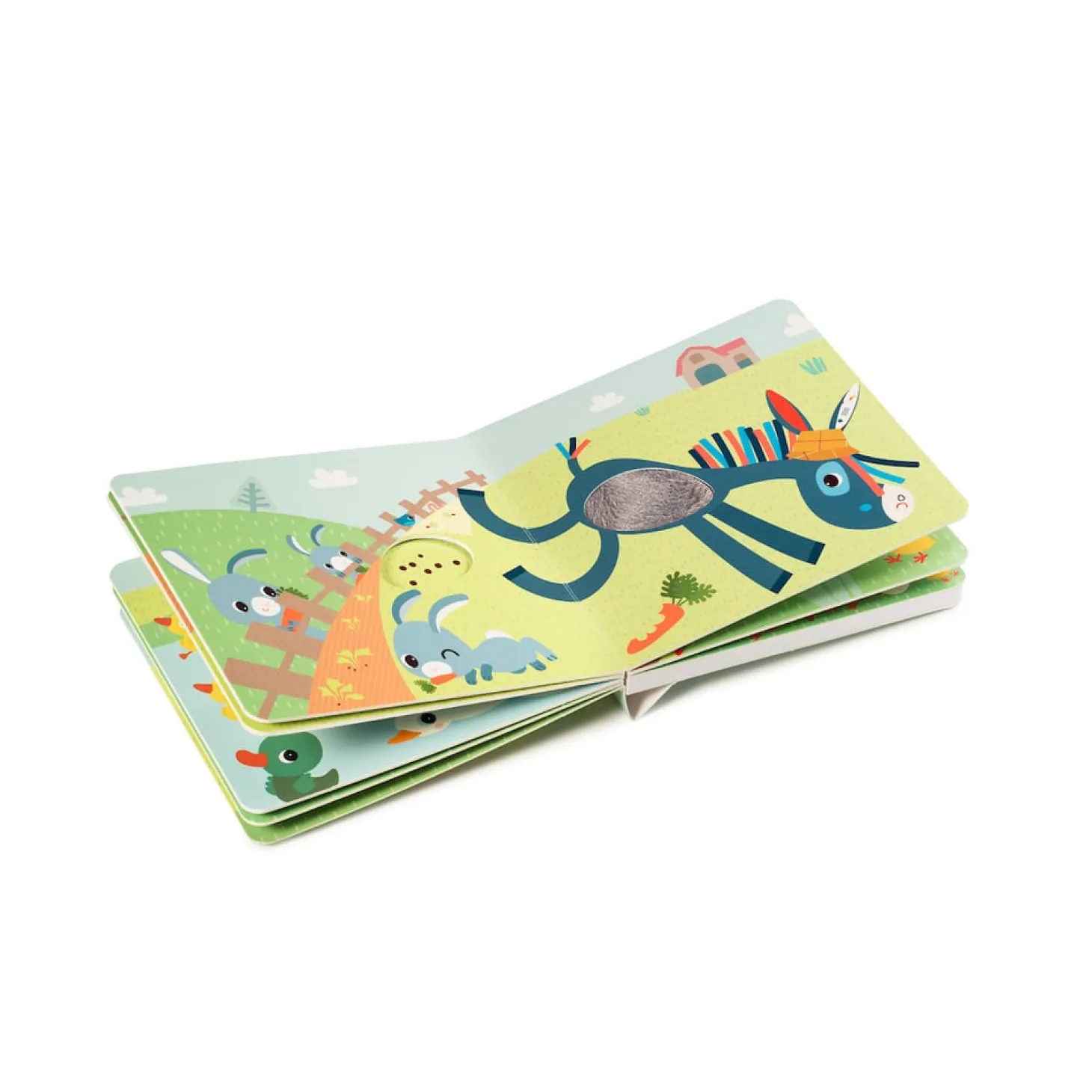Lilliputiens Livre tactile et sonore Funky farm Multicolore