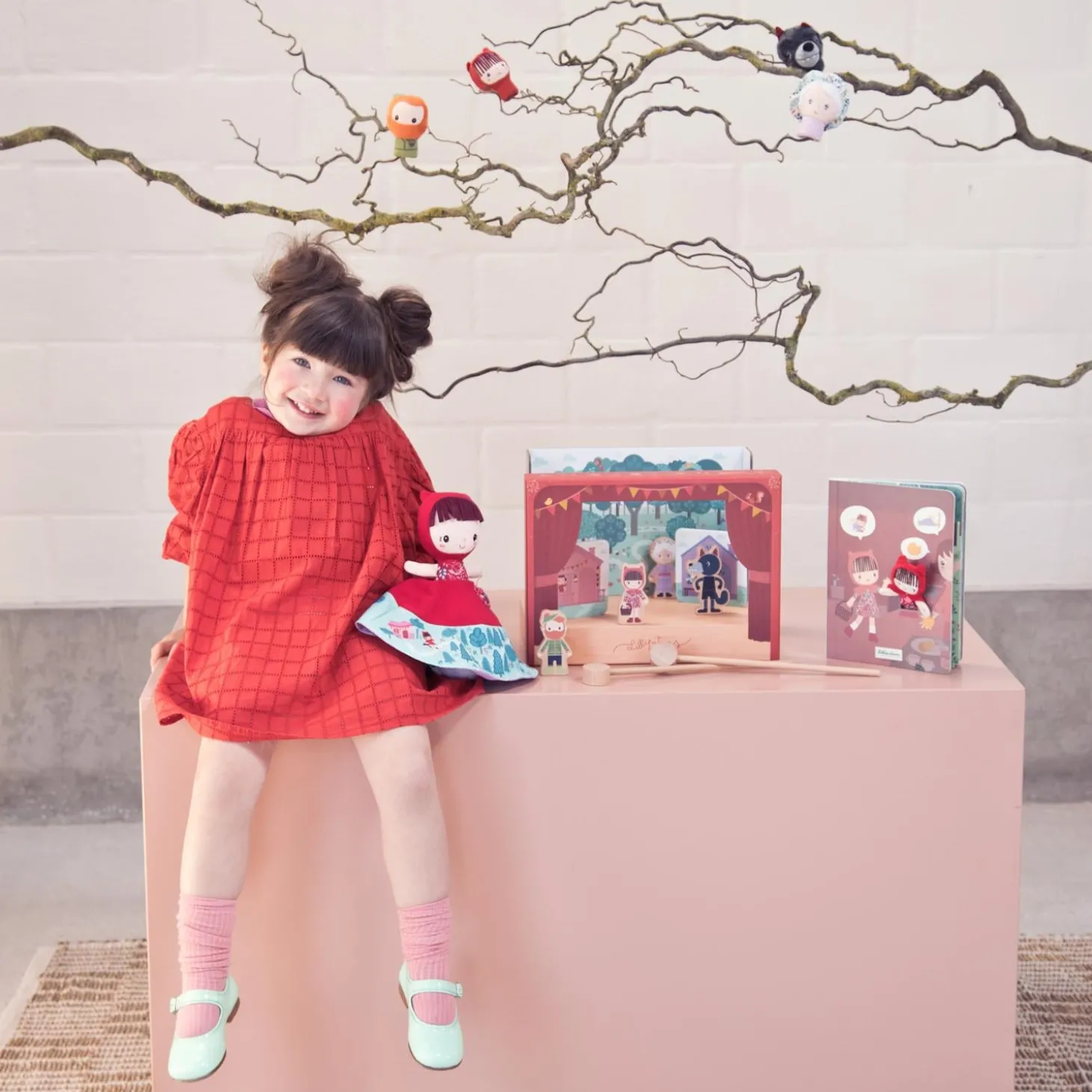 Lilliputiens Marionnette réversible Chaperon rouge