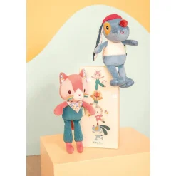 Lilliputiens                    Peluche Caline Jules    Bleu/ Blanc/ Rouge
