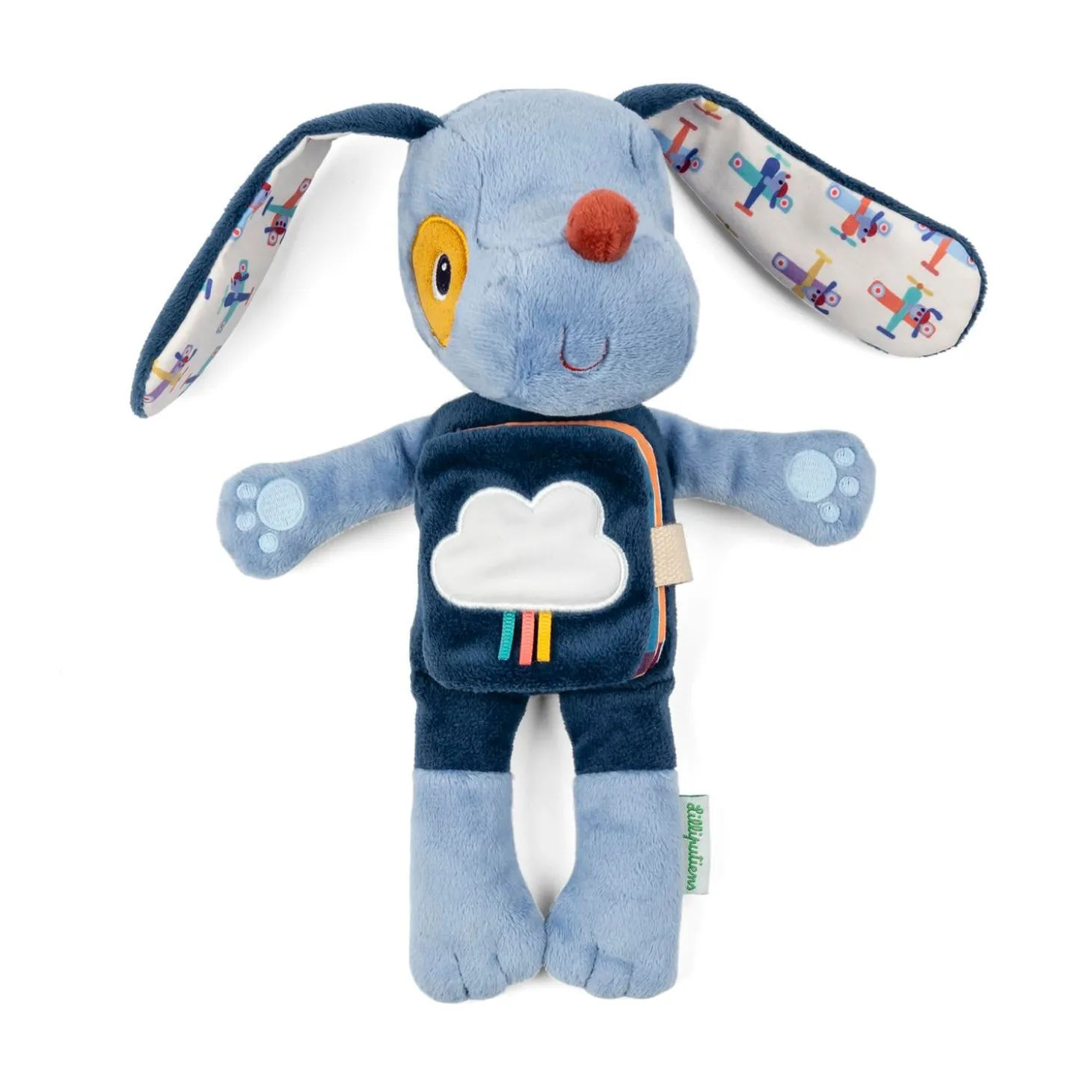 Lilliputiens Peluche à histoire Jules Bleu 06 mois