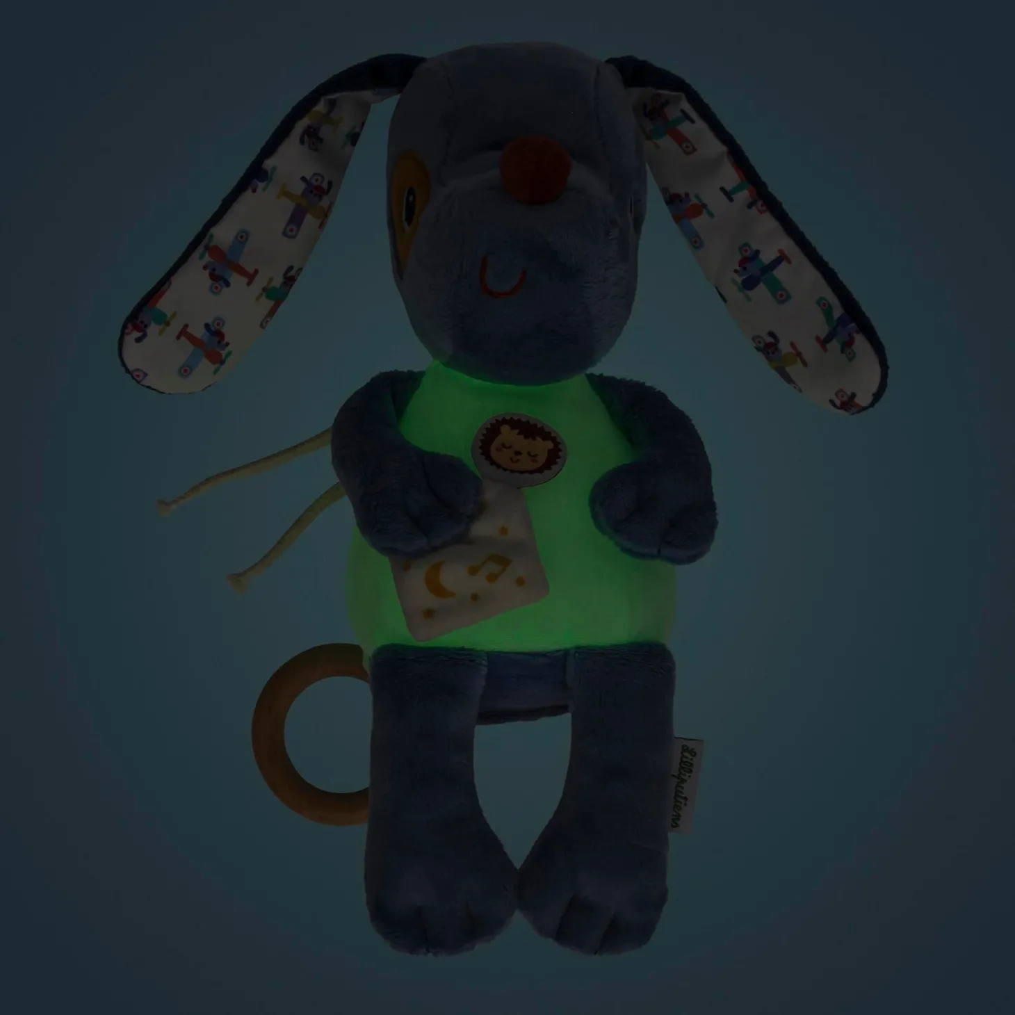 Lilliputiens Peluche Musicale Phosphorescente Jules Bleu