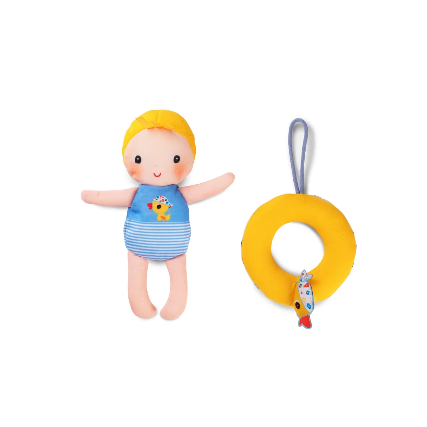 Lilliputiens Poupée de bain gaspard Bleu, Jaune