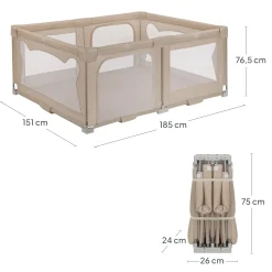Lionelo                    Parc bébé Florence Easy Fold    Beige Sand             du nouveau-né à 4 ans
