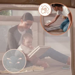 Lionelo Parc bébé Florence Easy Fold Beige Sand du nouveau-né à 4 ans