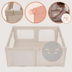 Lionelo Parc bébé Florence Easy Fold Beige Sand du nouveau-né à 4 ans
