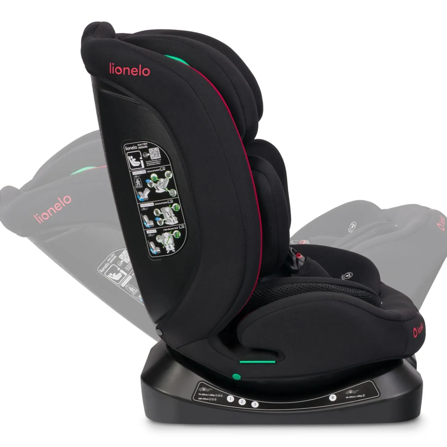Lionelo Siège Auto Aart I-Size Black Red