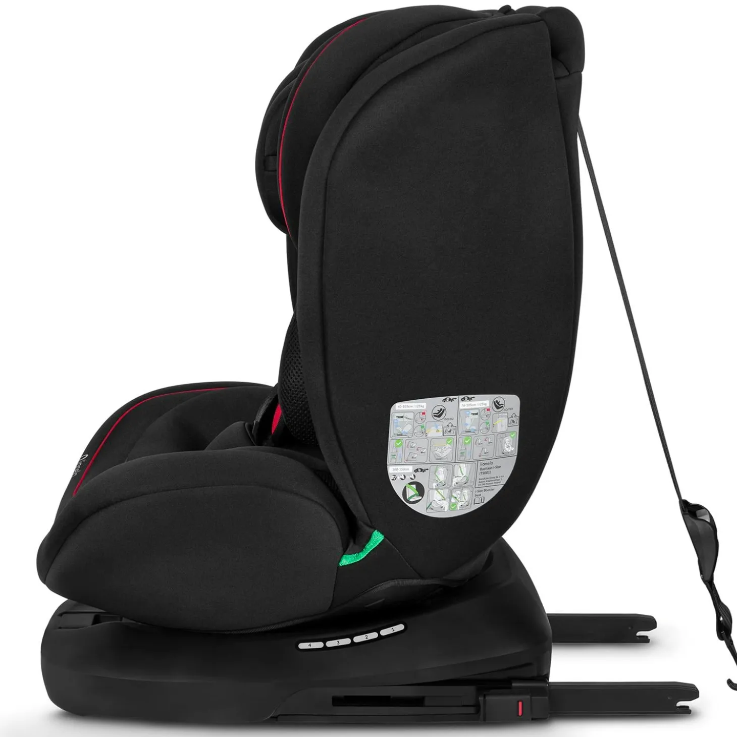 Lionelo Siège Auto Bastiaan I-Size Black Red