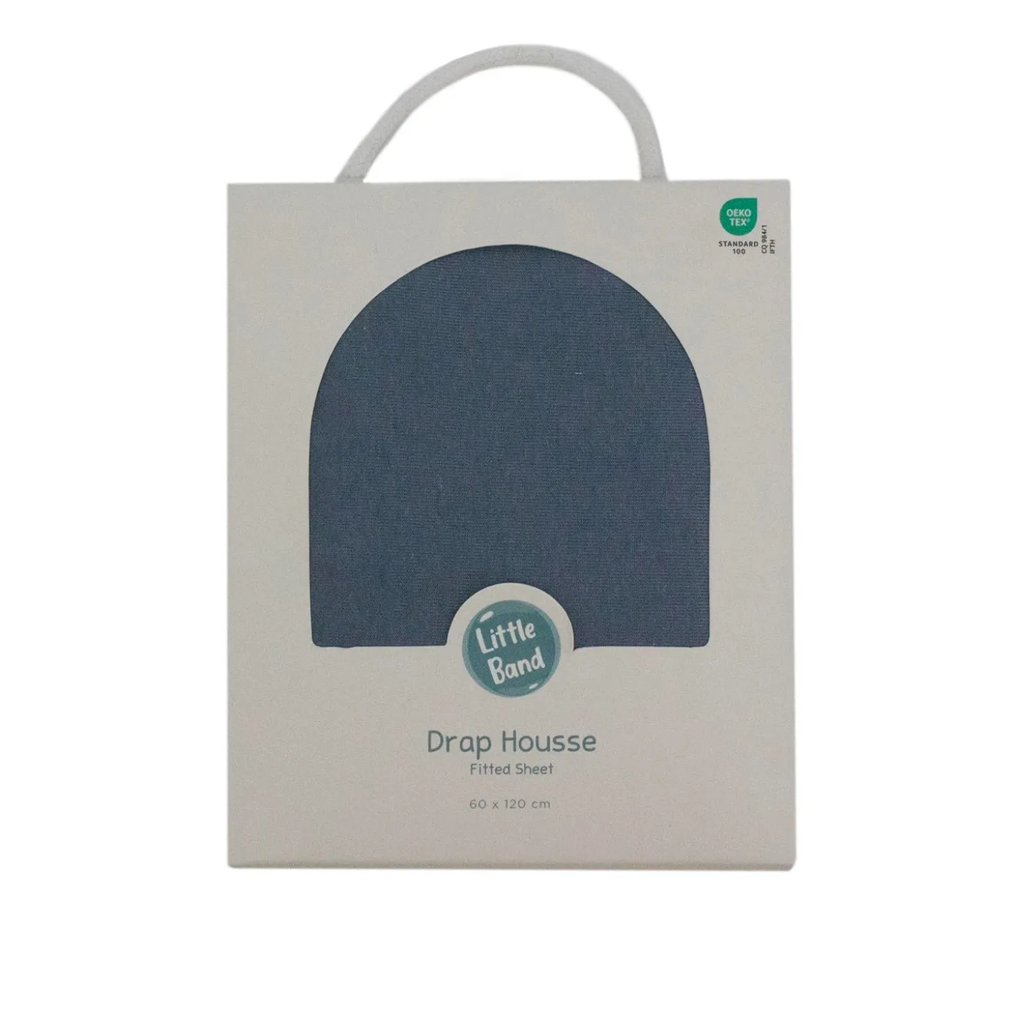 Little Band Drap Housse Jersey Bleu Orage