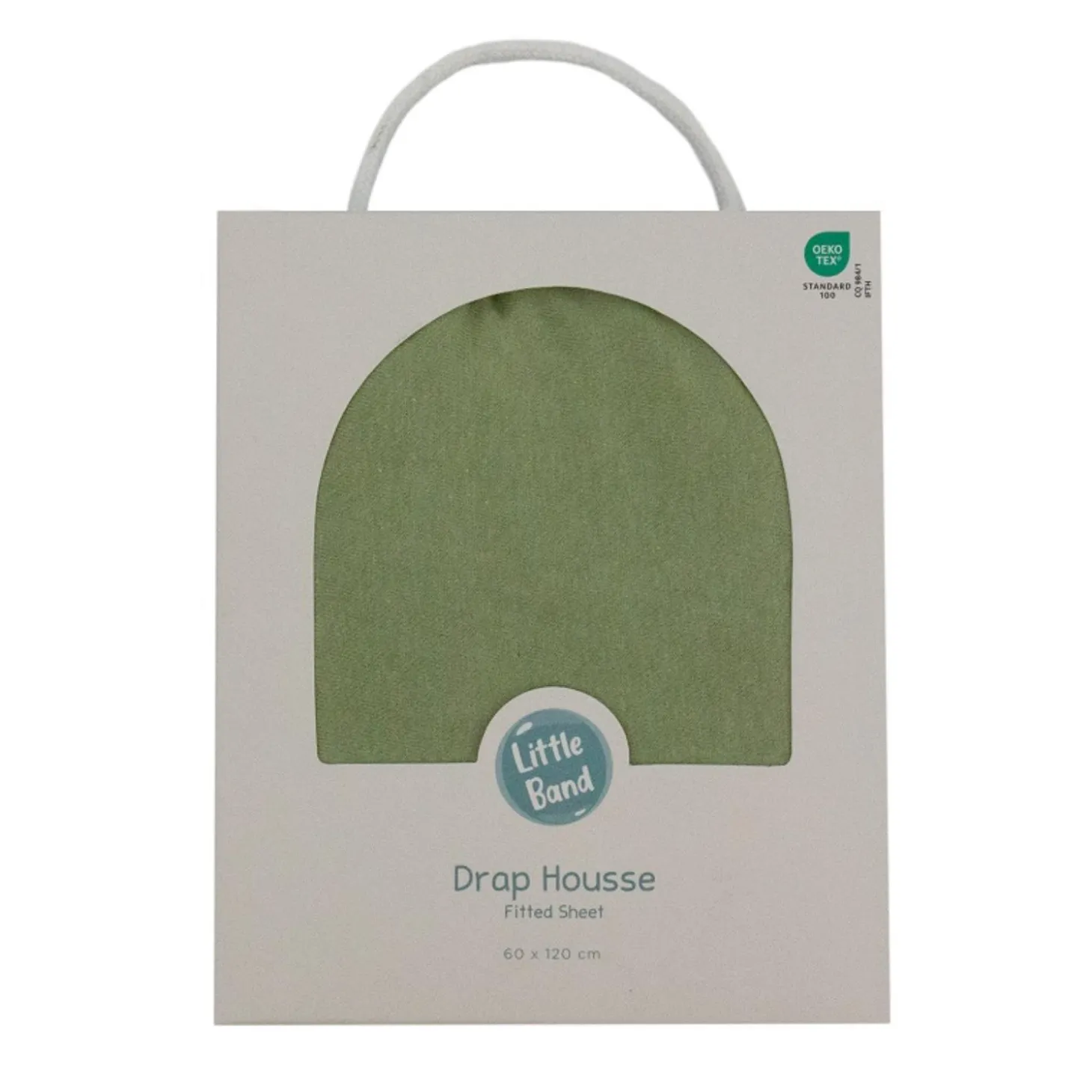 Little Band Drap Housse Jersey Vert Mousse
