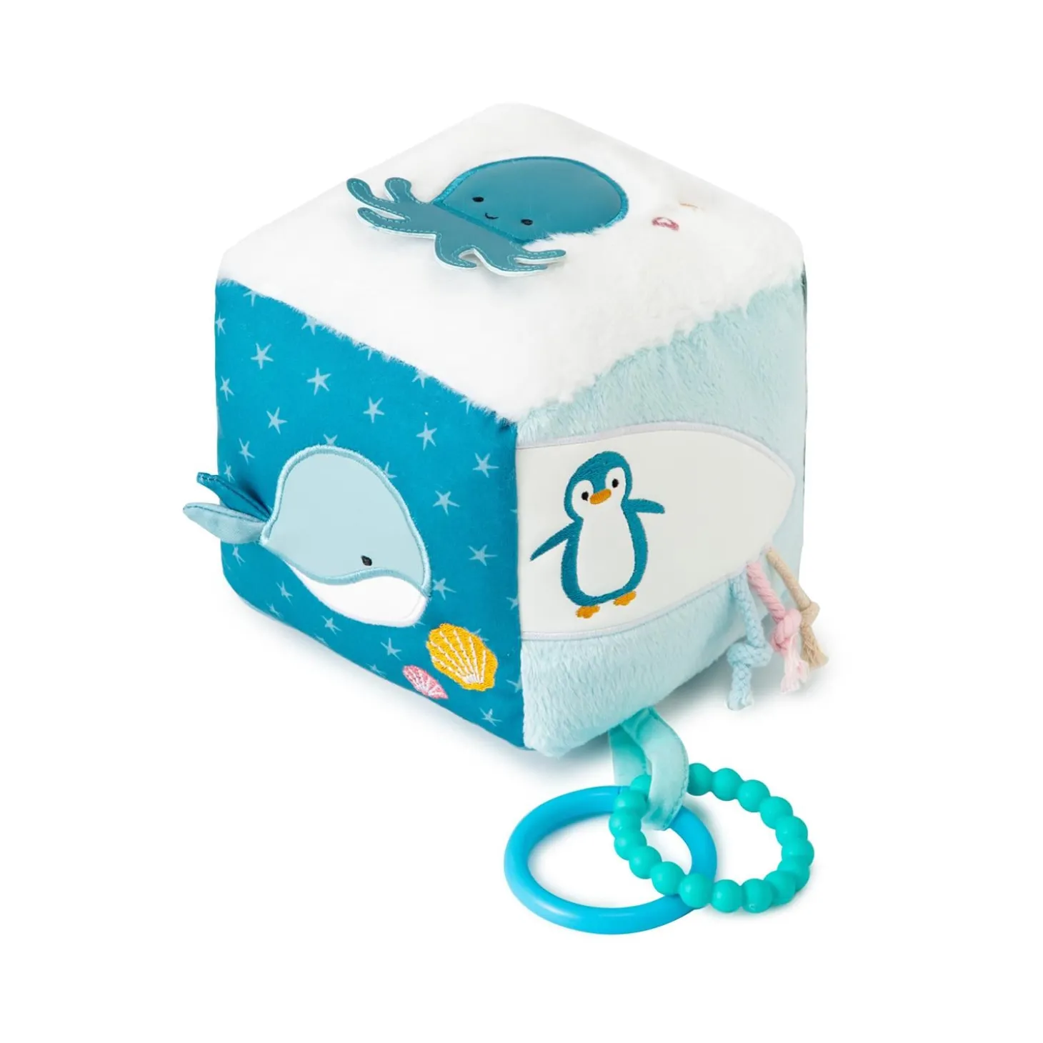 Little big friends Cube d'activités en tissu Océan