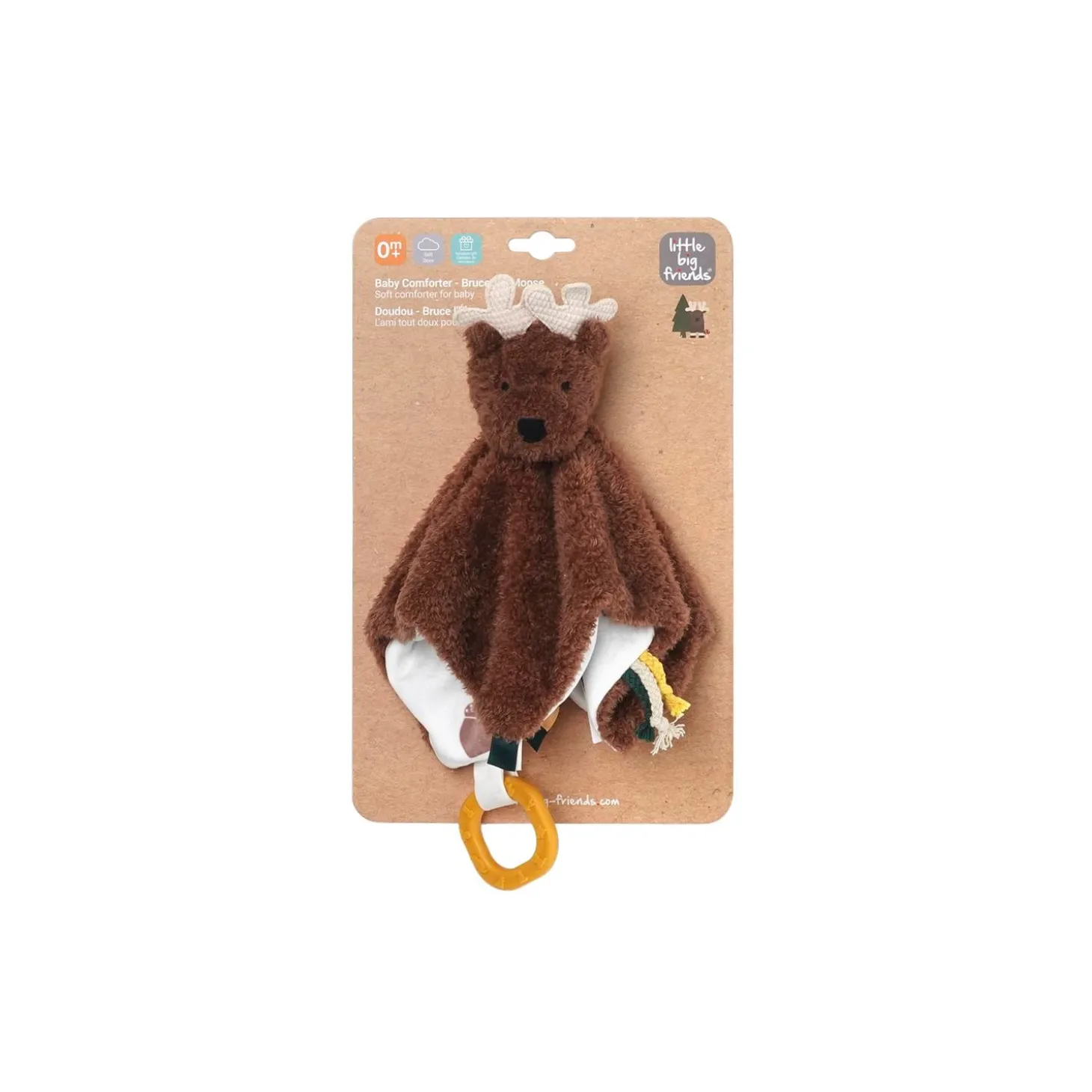 Little big friends Doudou Bruce l'Elan Multicolore