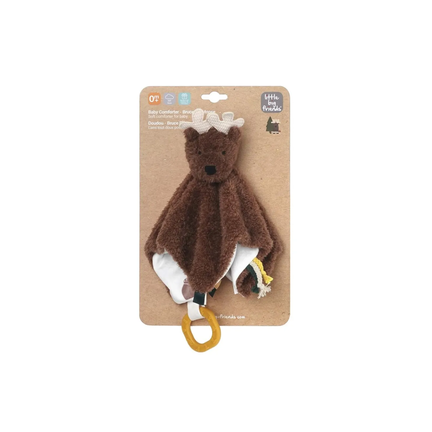 Little big friends Doudou Bruce l'Elan Multicolore