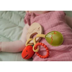 Little big friends                    Hochet en bois    Dino