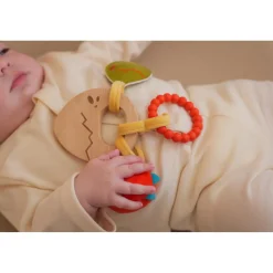 Little big friends                    Hochet en bois    Dino