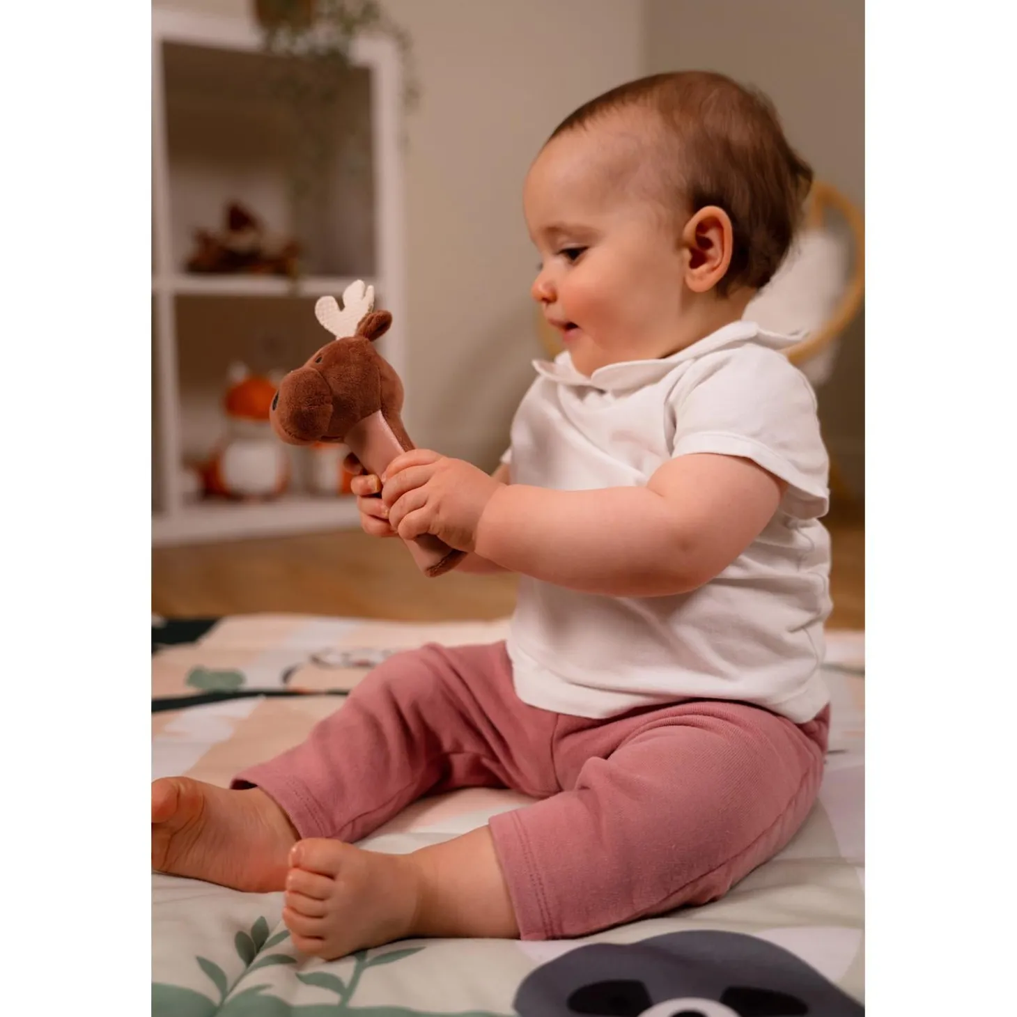 Little big friends Hochet pouêt Bruce l'Elan Multicolore