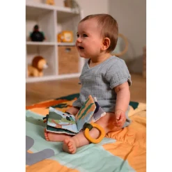 Little big friends Livre Tissu bébé Jungle Multicolore
