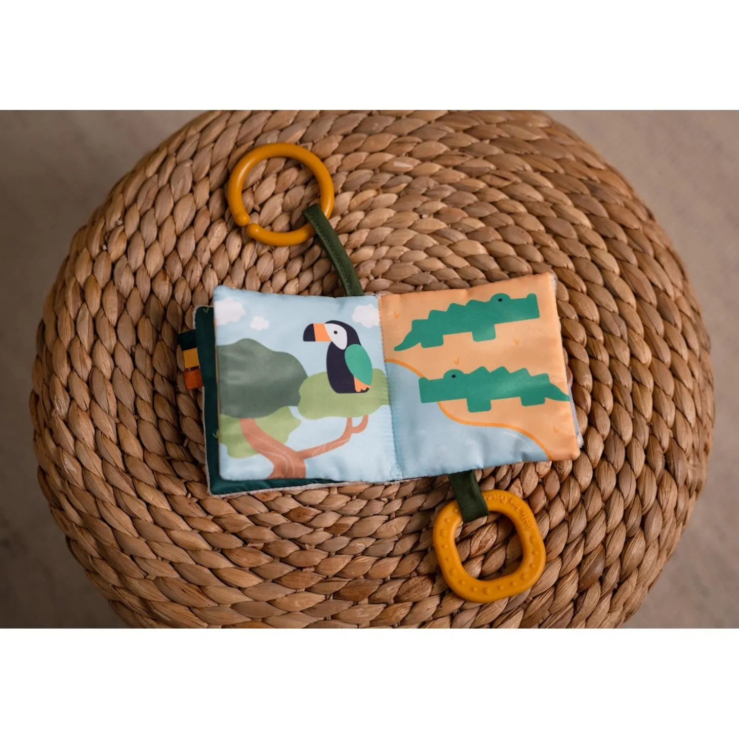 Little big friends Livre Tissu bébé Jungle Multicolore