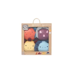 Little big friends                    Set de 4 balles doudous dino Les Dooballs    Multicolore