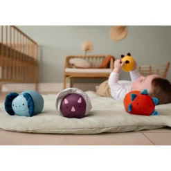 Little big friends                    Set de 4 balles doudous dino Les Dooballs    Multicolore