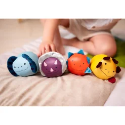 Little big friends                    Set de 4 balles doudous dino Les Dooballs    Multicolore
