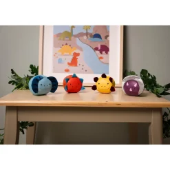 Little big friends                    Set de 4 balles doudous dino Les Dooballs    Multicolore