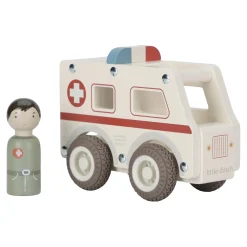 Little Dutch                    Ambulance en bois FSC     Multicolore