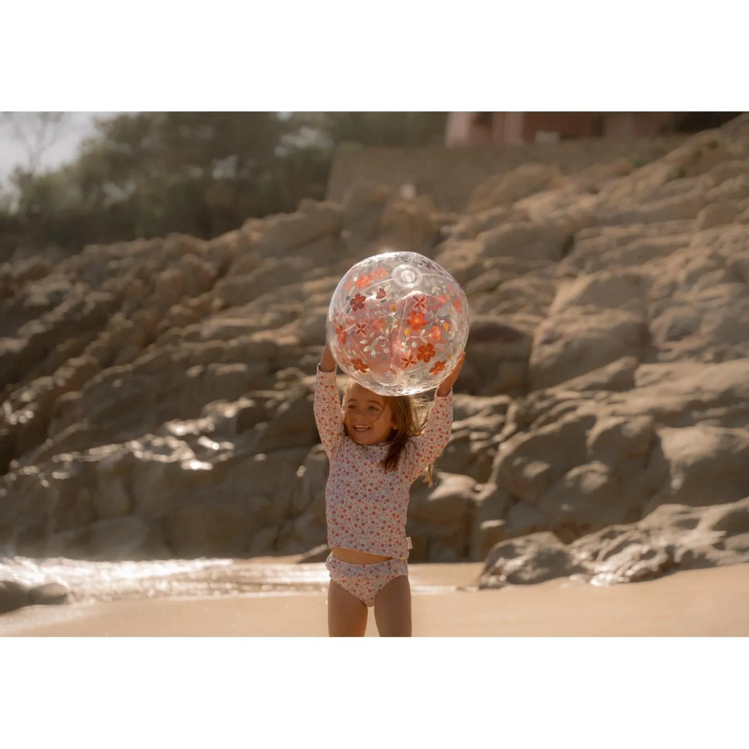 Little Dutch Ballon de plage 3D Pink Flowers