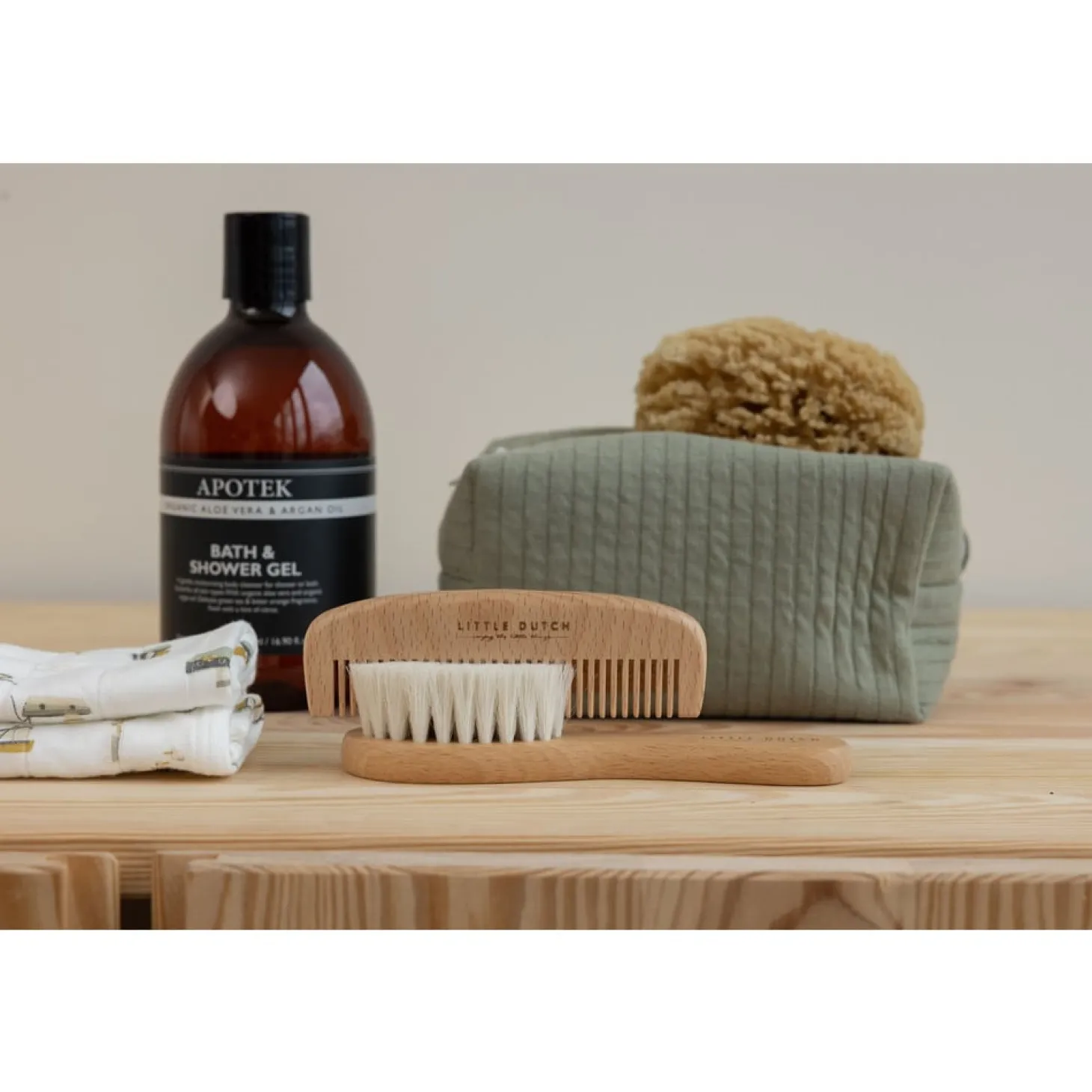 Little Dutch Bébé Brosse et Peigne Ensemble Marron