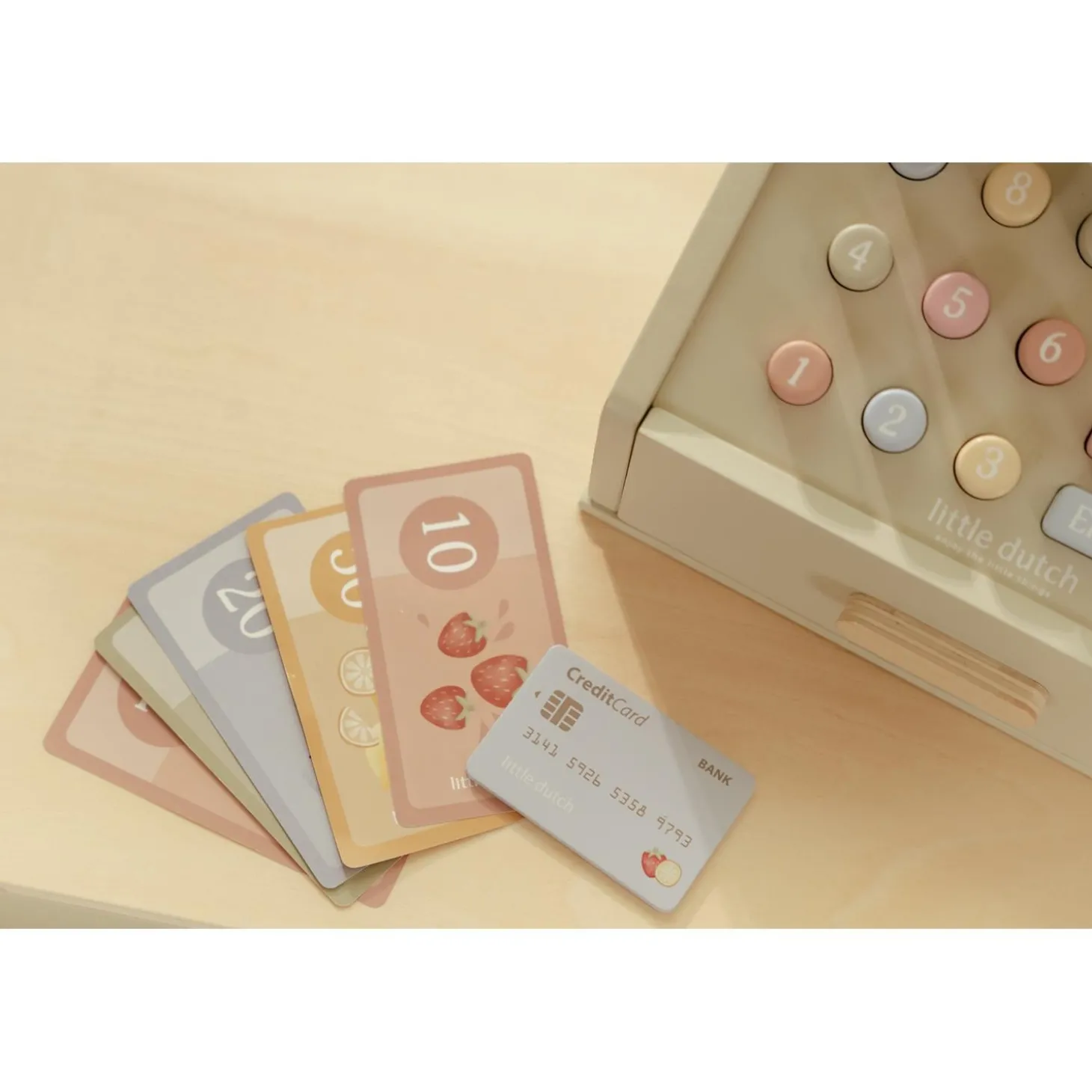 Little Dutch Caisse enregistreuse en bois FSC Multicolore