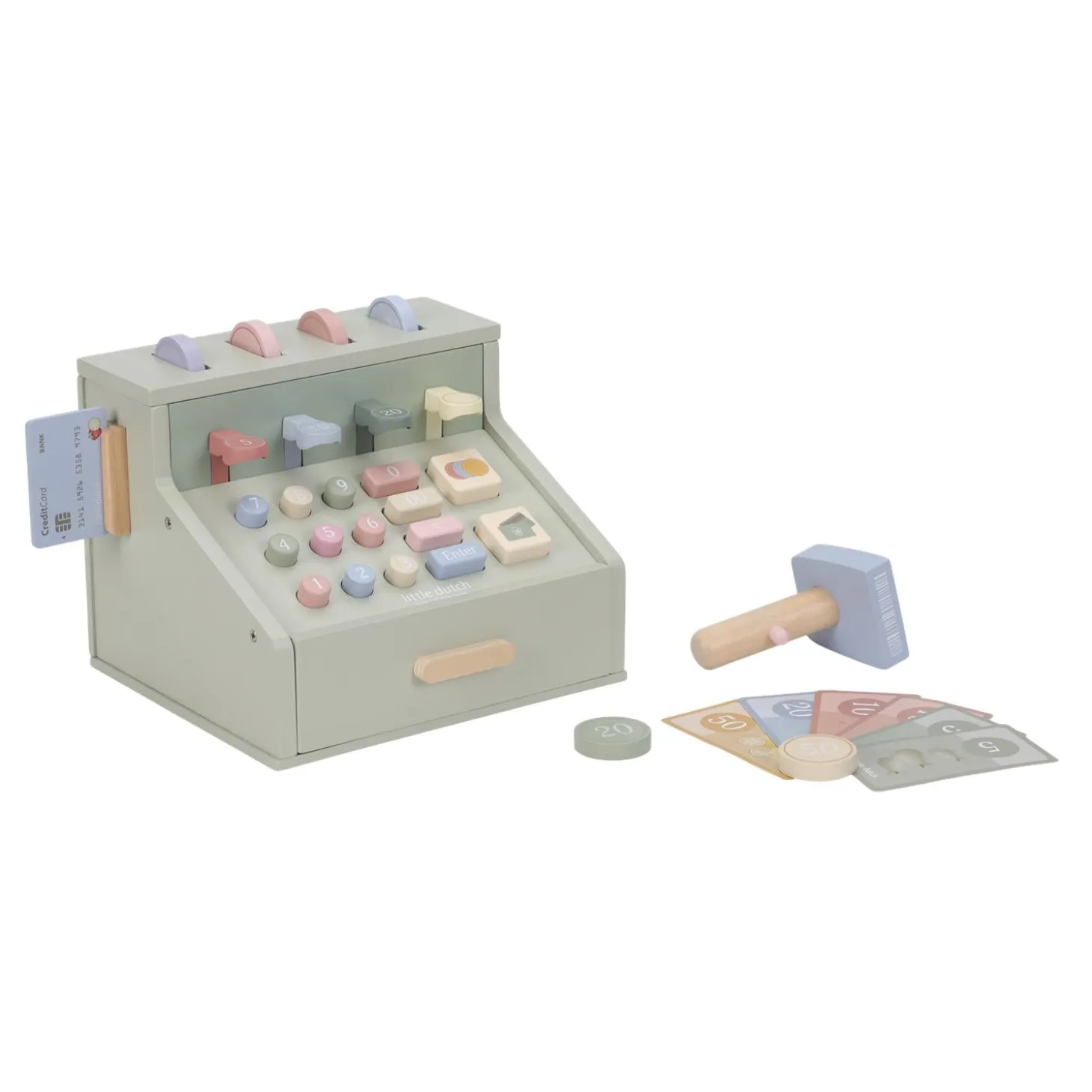 Little Dutch Caisse enregistreuse en bois FSC Multicolore