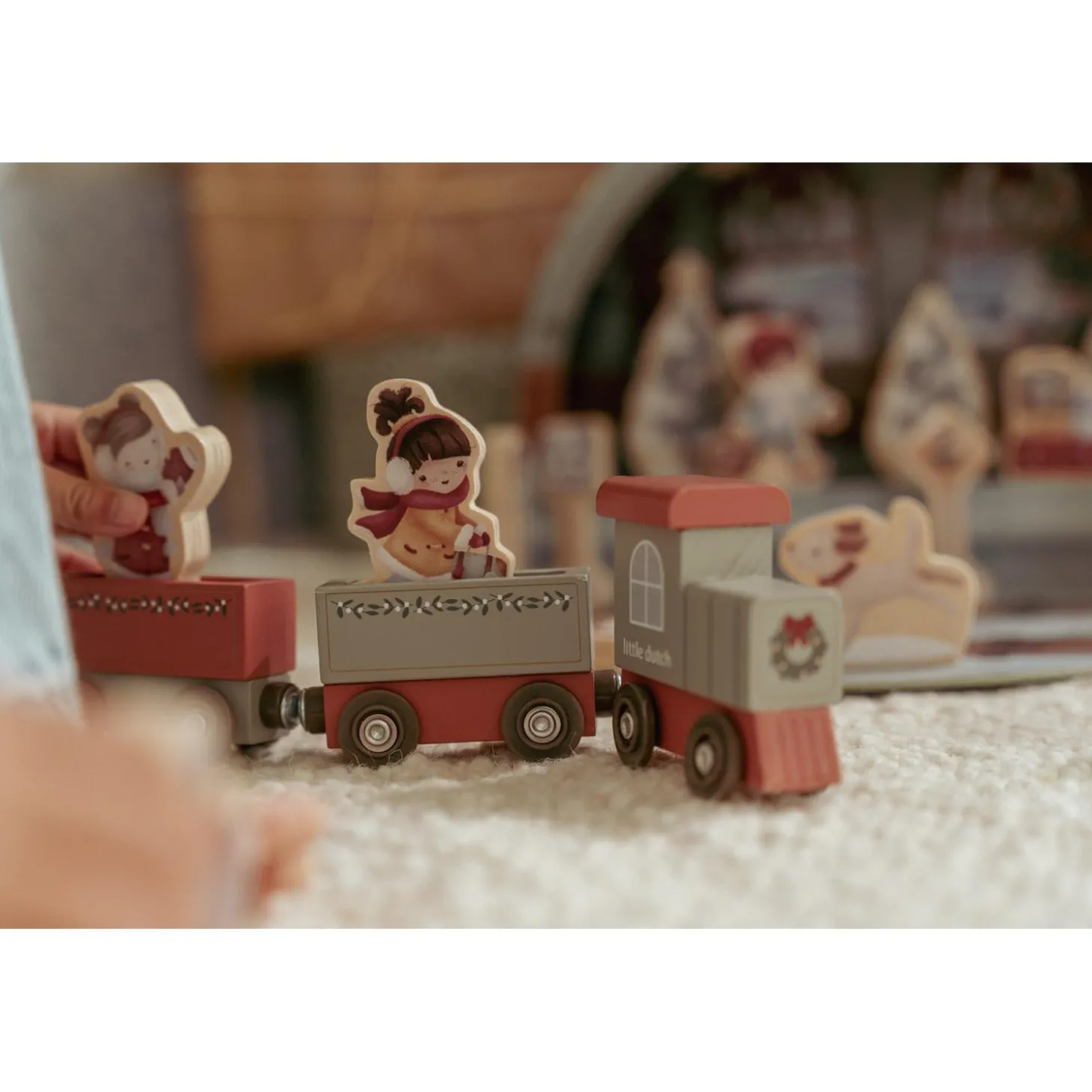 Little Dutch Calendrier de l'avent avec circuit de train FSC Multicolore