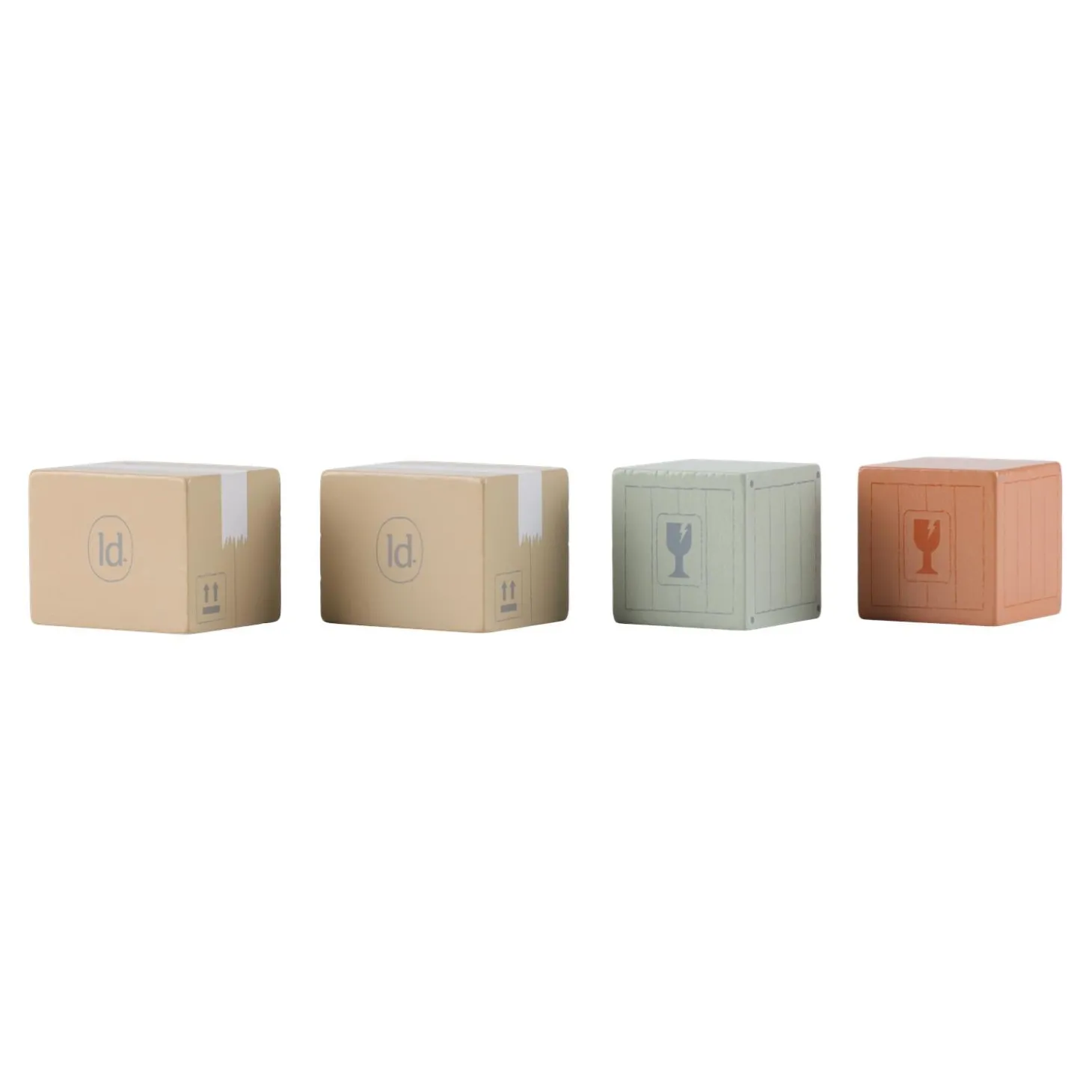Little Dutch Camion-benne en bois FSC Multicolore