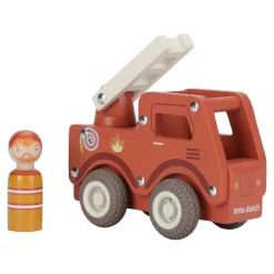 Little Dutch Camion de pompiers 1er âge en bois FSC Multicolore