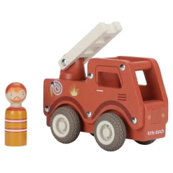 Little Dutch Camion de pompiers 1er âge en bois FSC Multicolore