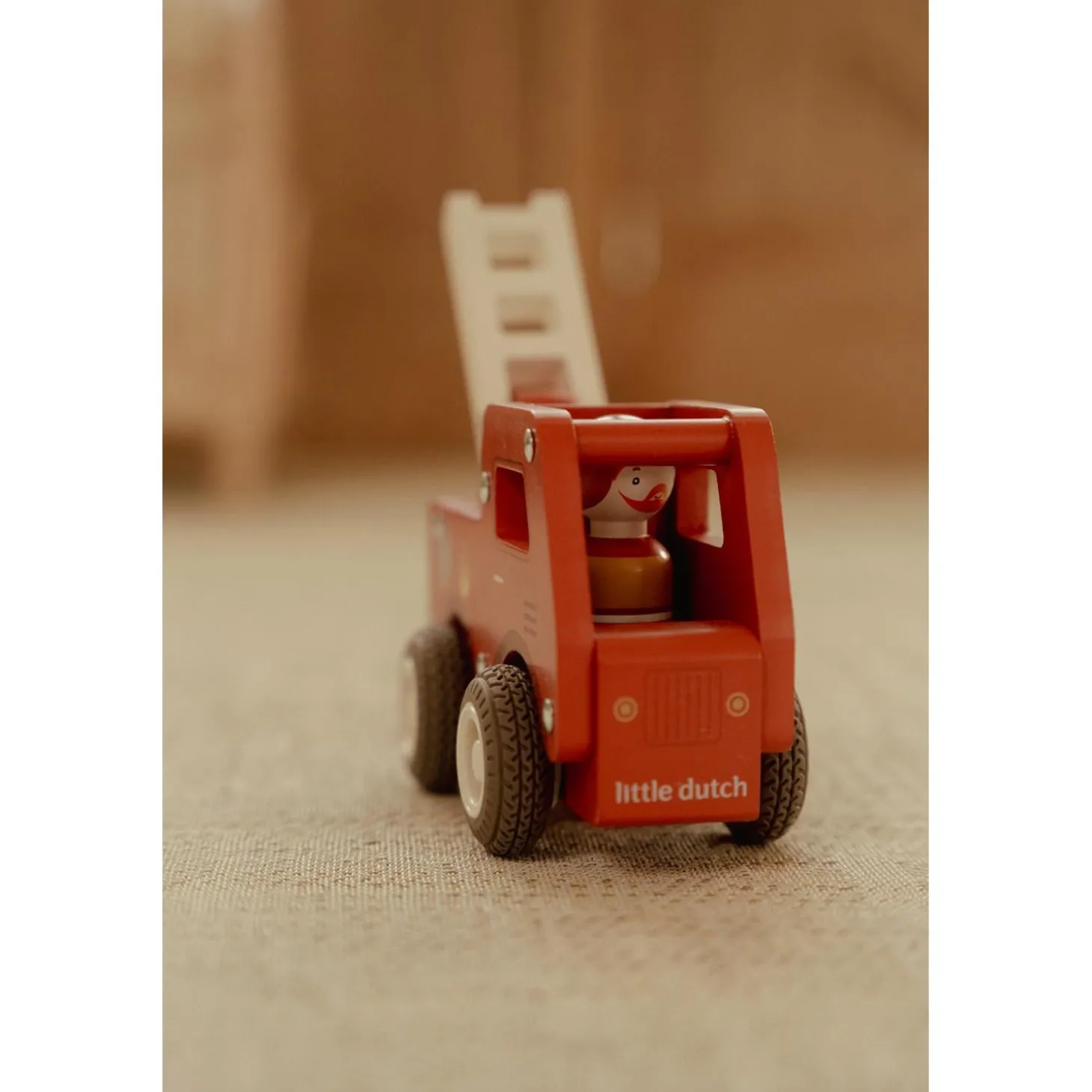 Little Dutch Camion de pompiers 1er âge en bois FSC Multicolore