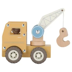 Little Dutch Camion grue en bois FSC Multicolore