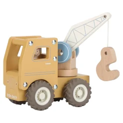 Little Dutch Camion grue en bois FSC Multicolore