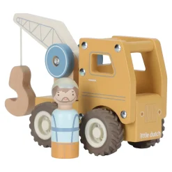 Little Dutch Camion grue en bois FSC Multicolore