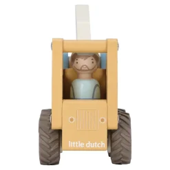 Little Dutch Camion grue en bois FSC Multicolore